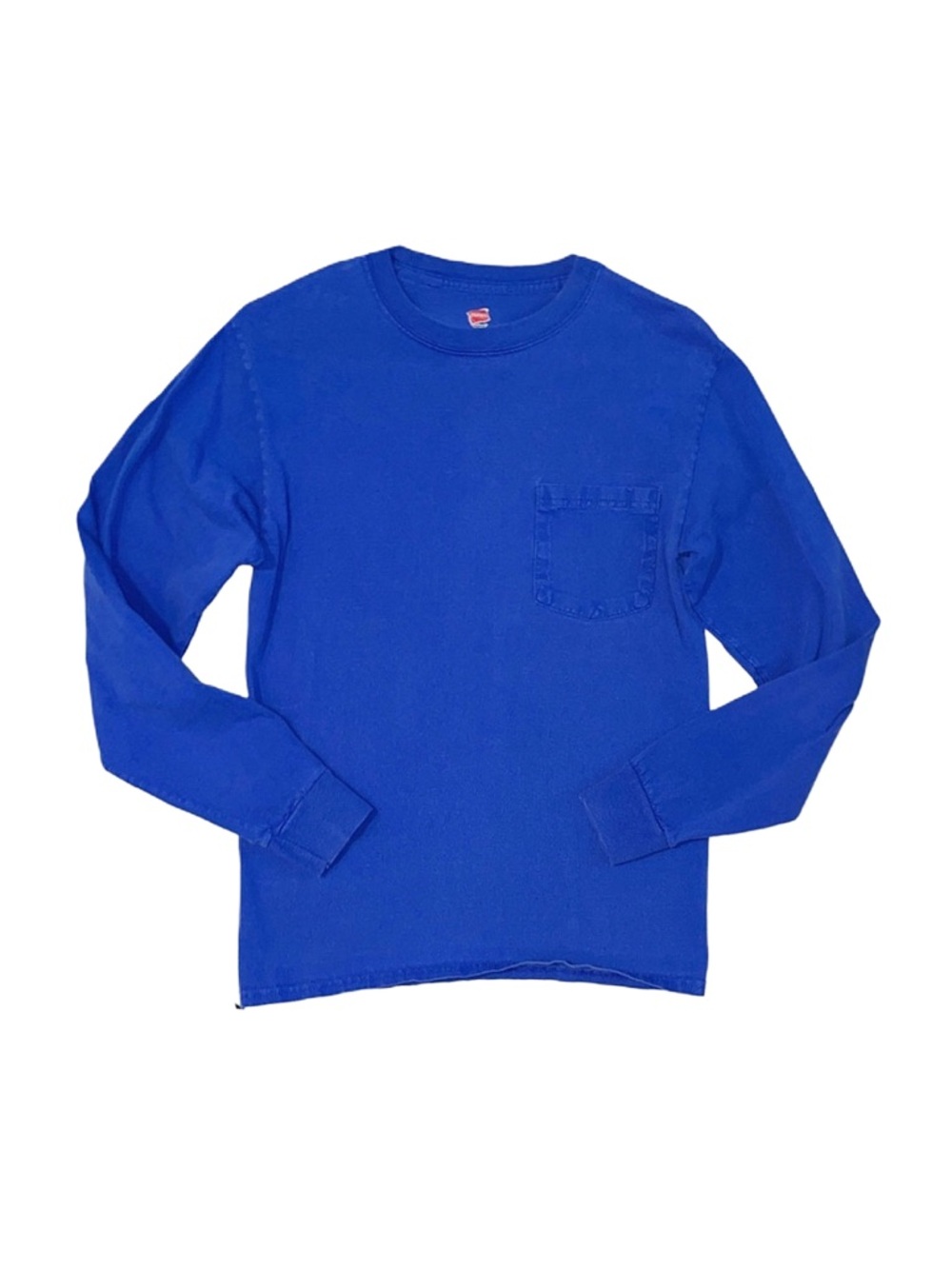 HANES Men's Blue Long Sleeve Shirt Small